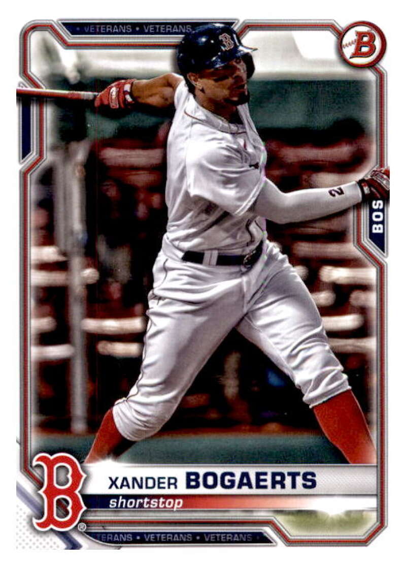 2021 Bowman #34 Xander Bogaerts  Boston Red Sox  V91854 Image 1