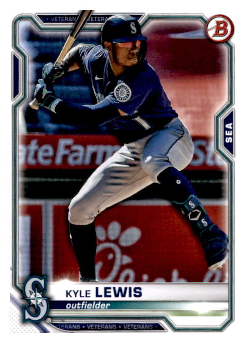 2021 Bowman #48 Kyle Lewis  Seattle Mariners  V91861 Image 1