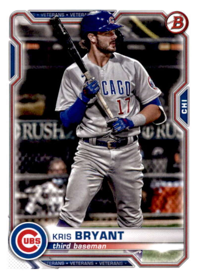 2021 Bowman #58 Kris Bryant  Chicago Cubs  V91872 Image 1