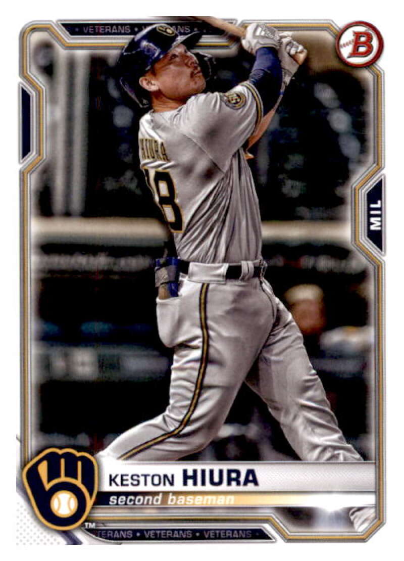 2021 Bowman #69 Keston Hiura  Milwaukee Brewers  V91881 Image 1