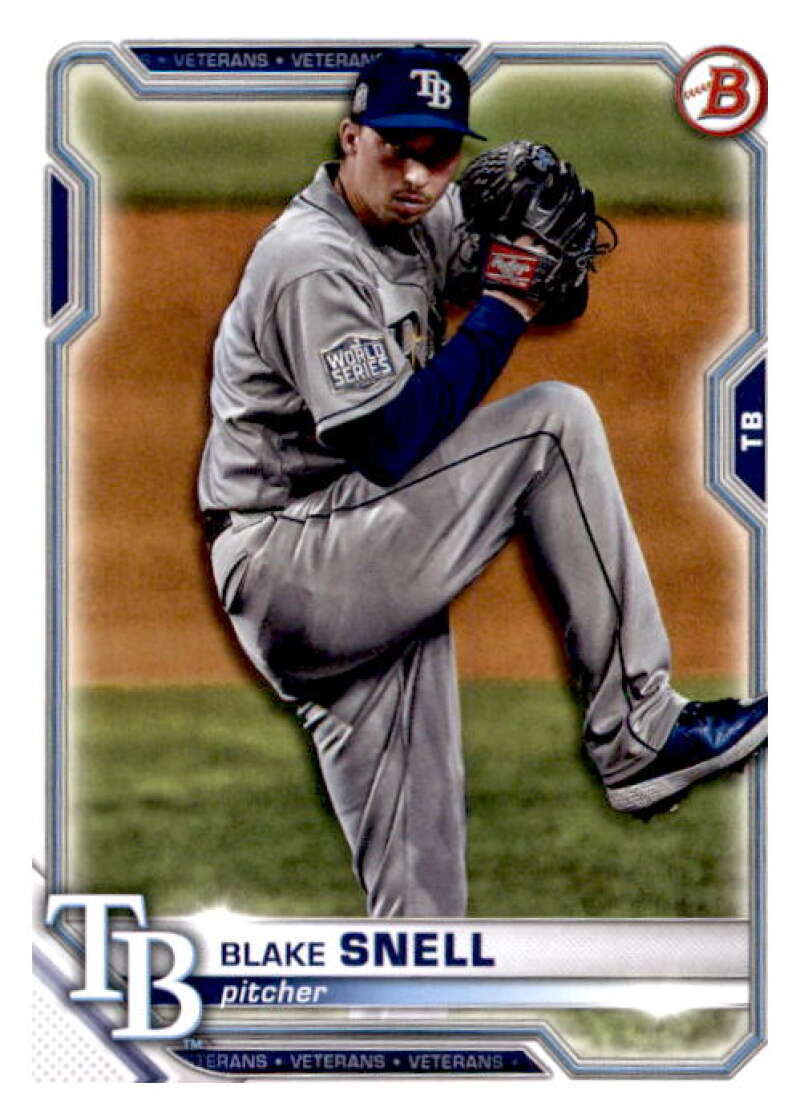 2021 Bowman #82 Blake Snell  Tampa Bay Rays  V91889 Image 1