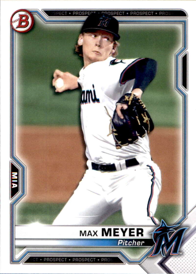 2021 Bowman Prospects #BP-66 Max Meyer  Miami Marlins  V91647 Image 1