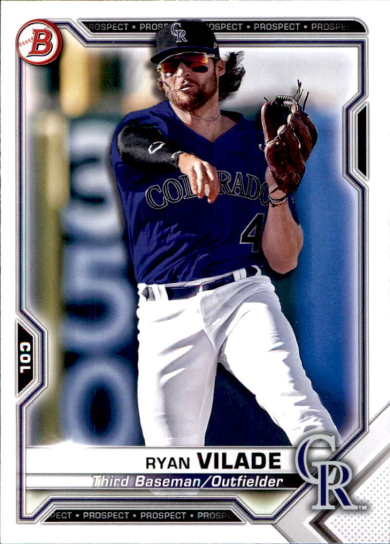 2021 Bowman Prospects #BP-68 Ryan Vilade  Colorado Rockies  V91648 Image 1