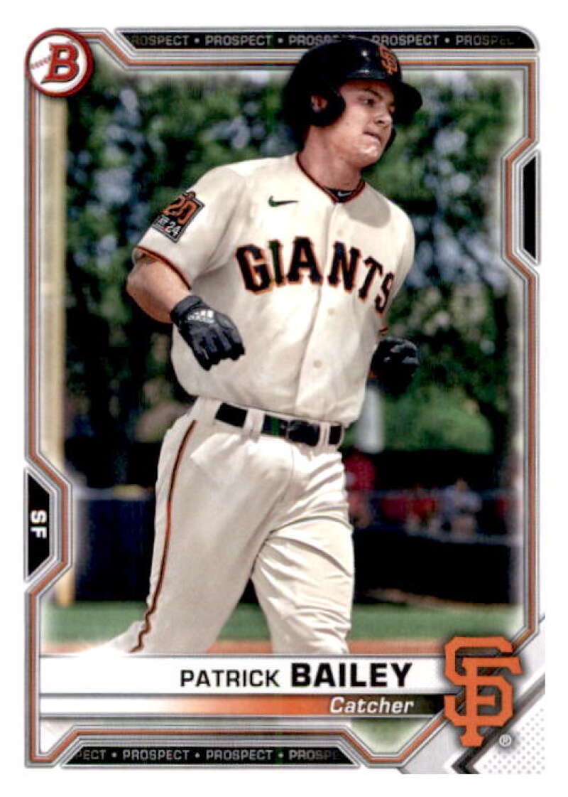 2021 Bowman Prospects #BP-108 Patrick Bailey  San Francisco Giants  V91666 Image 1