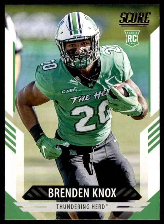2021 Score #366 Brenden Knox RC Rookie Thundering Herd  V88432 Image 1