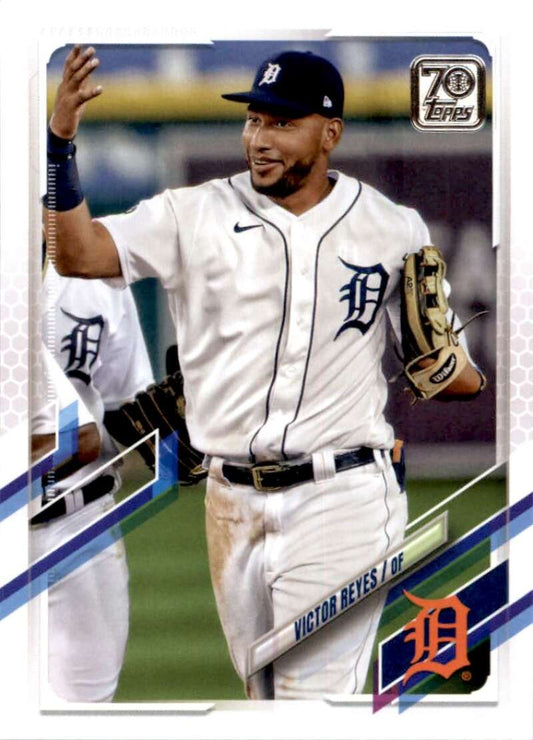 2021 Topps Baseball  #336 Victor Reyes  Detroit Tigers  Image 1