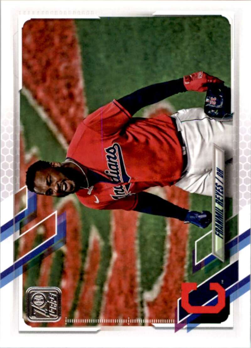 2021 Topps Baseball  #341 Franmil Reyes  Cleveland Indians  Image 1