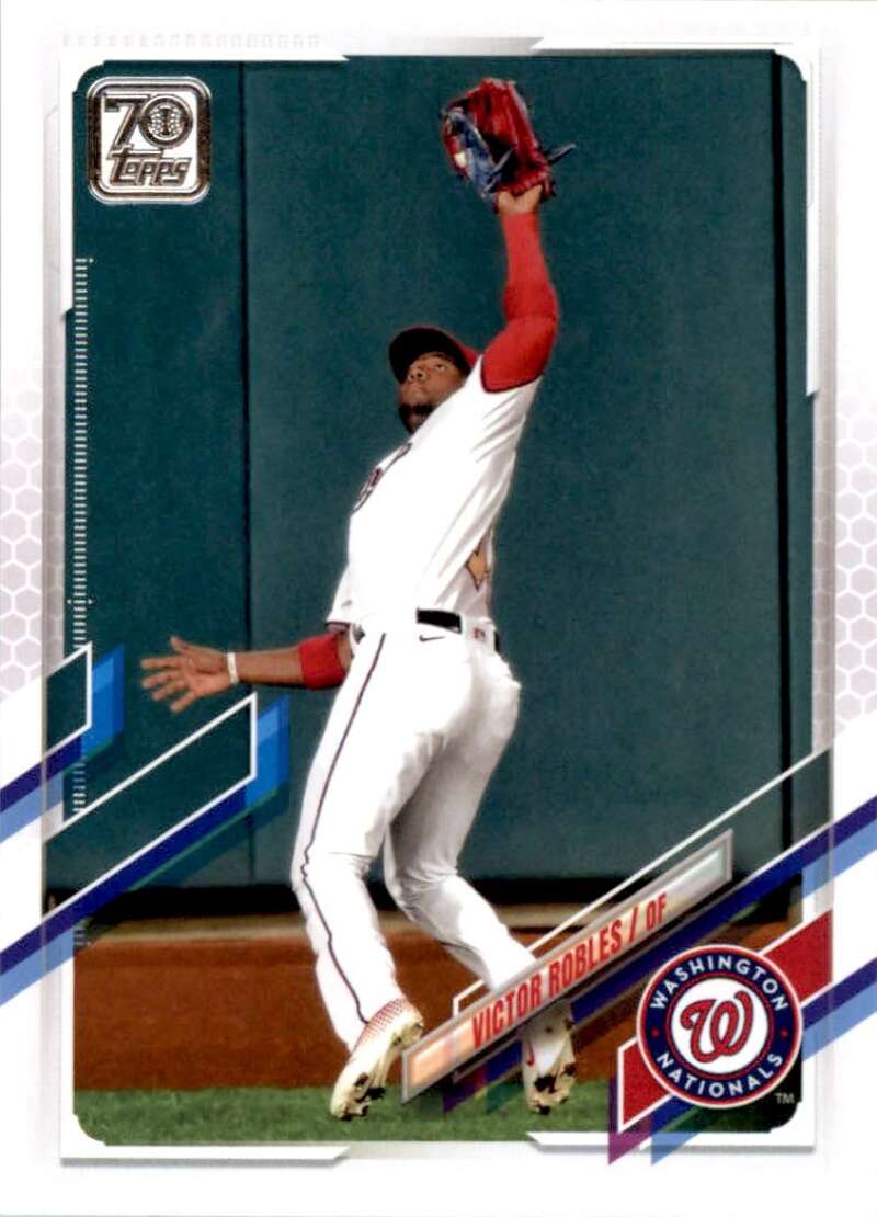 2021 Topps Baseball  #343 Victor Robles  Washington Nationals  Image 1