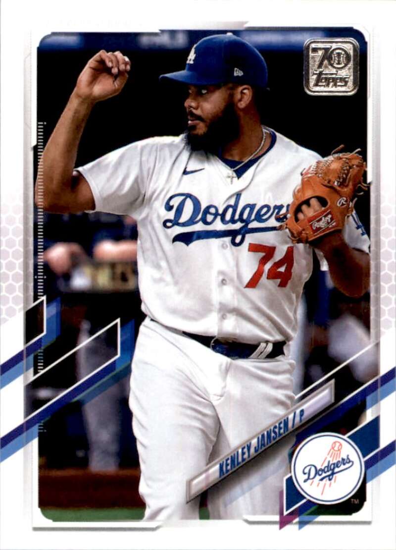 2021 Topps Baseball  #347 Kenley Jansen  Los Angeles Dodgers  Image 1