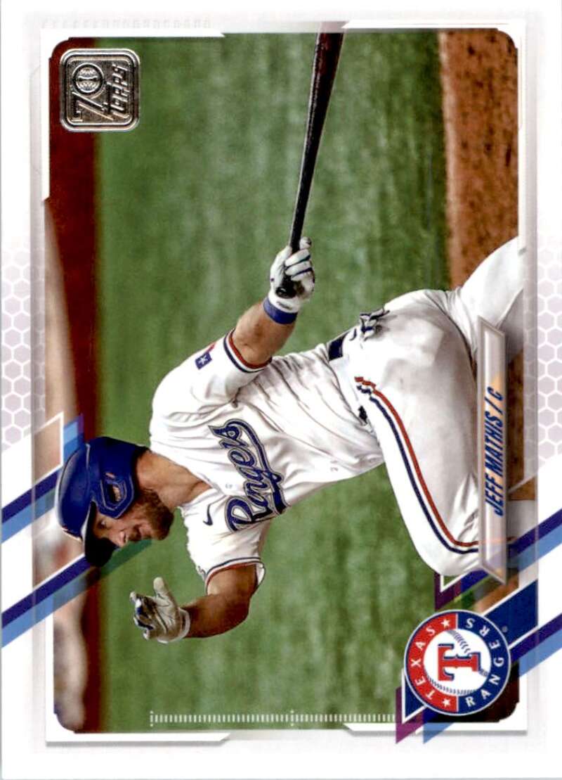 2021 Topps Baseball  #348 Jeff Mathis  Texas Rangers  Image 1