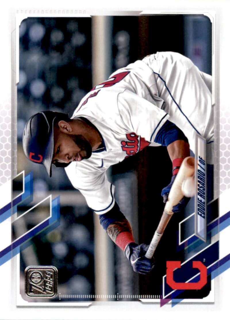 2021 Topps Baseball  #356 Eddie Rosario  Cleveland Indians  Image 1