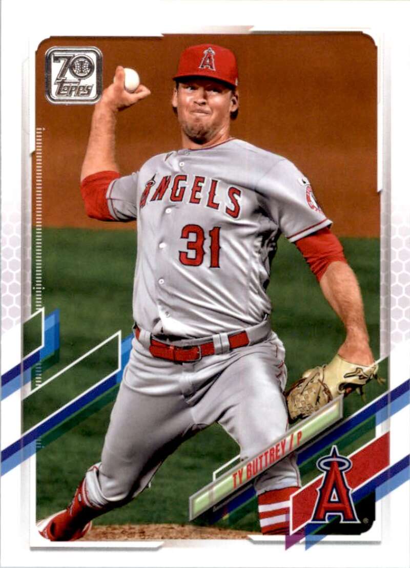 2021 Topps Baseball  #363 Ty Buttrey  Los Angeles Angels  Image 1