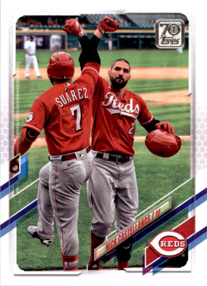 2021 Topps Baseball  #365 Nick Castellanos  Cincinnati Reds  Image 1