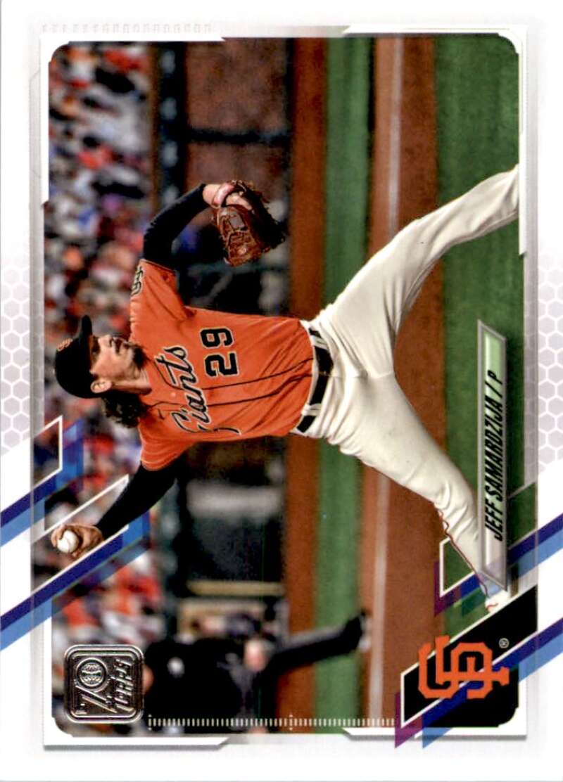 2021 Topps Baseball  #382 Jeff Samardzija  San Francisco Giants  Image 1