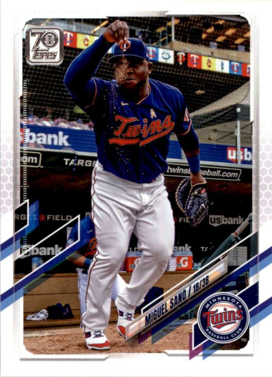 2021 Topps Baseball  #383 Miguel Sano  Minnesota Twins  Image 1