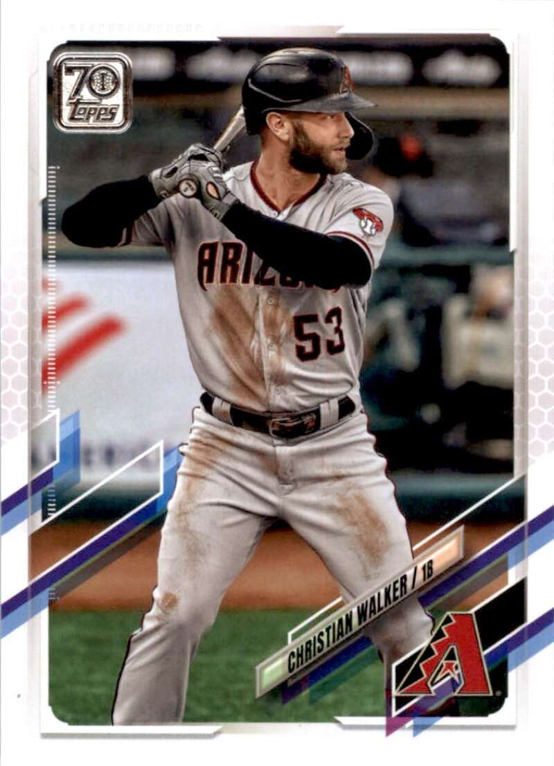 2021 Topps Baseball  #386 Christian Walker  Arizona Diamondbacks  Image 1