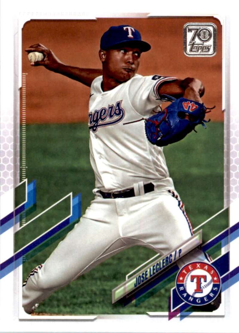 2021 Topps Baseball  #396 Jose Leclerc  Texas Rangers  Image 1