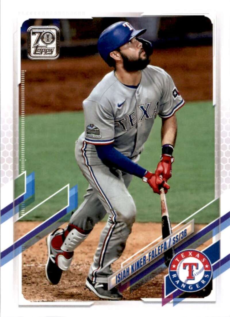 2021 Topps Baseball  #397 Isiah Kiner-Falefa  Texas Rangers  Image 1