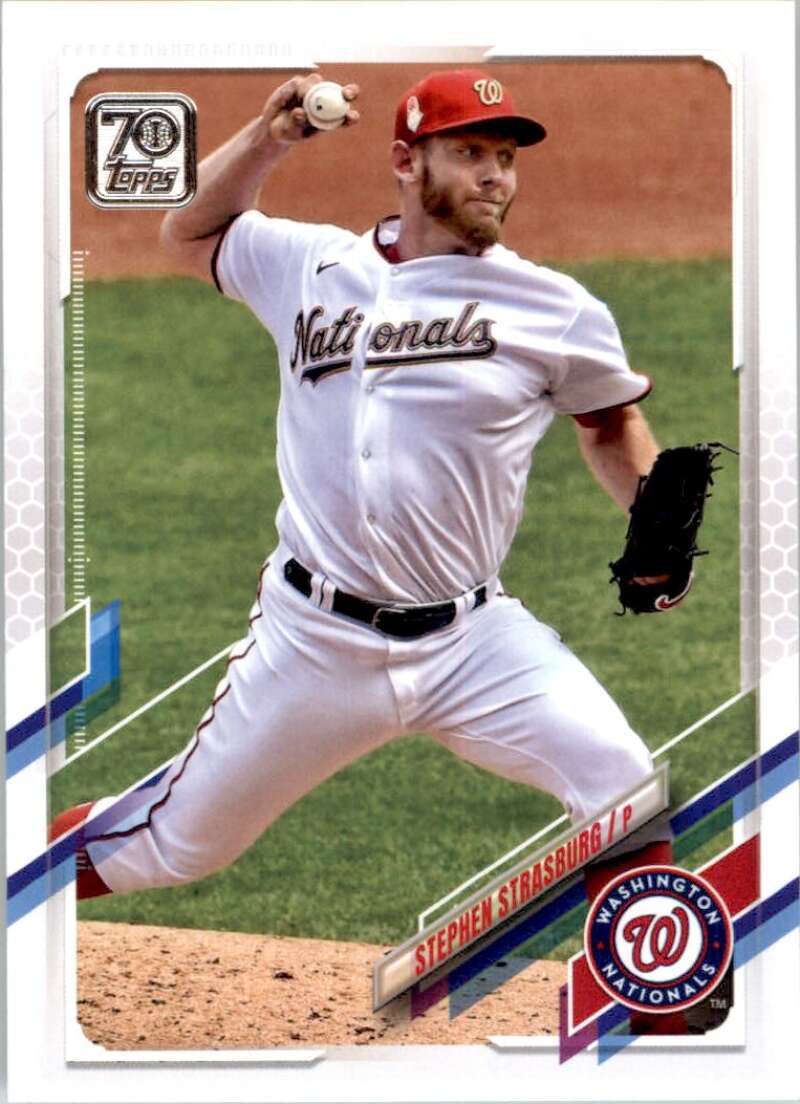 2021 Topps Baseball  #400 Stephen Strasburg  Washington Nationals  Image 1