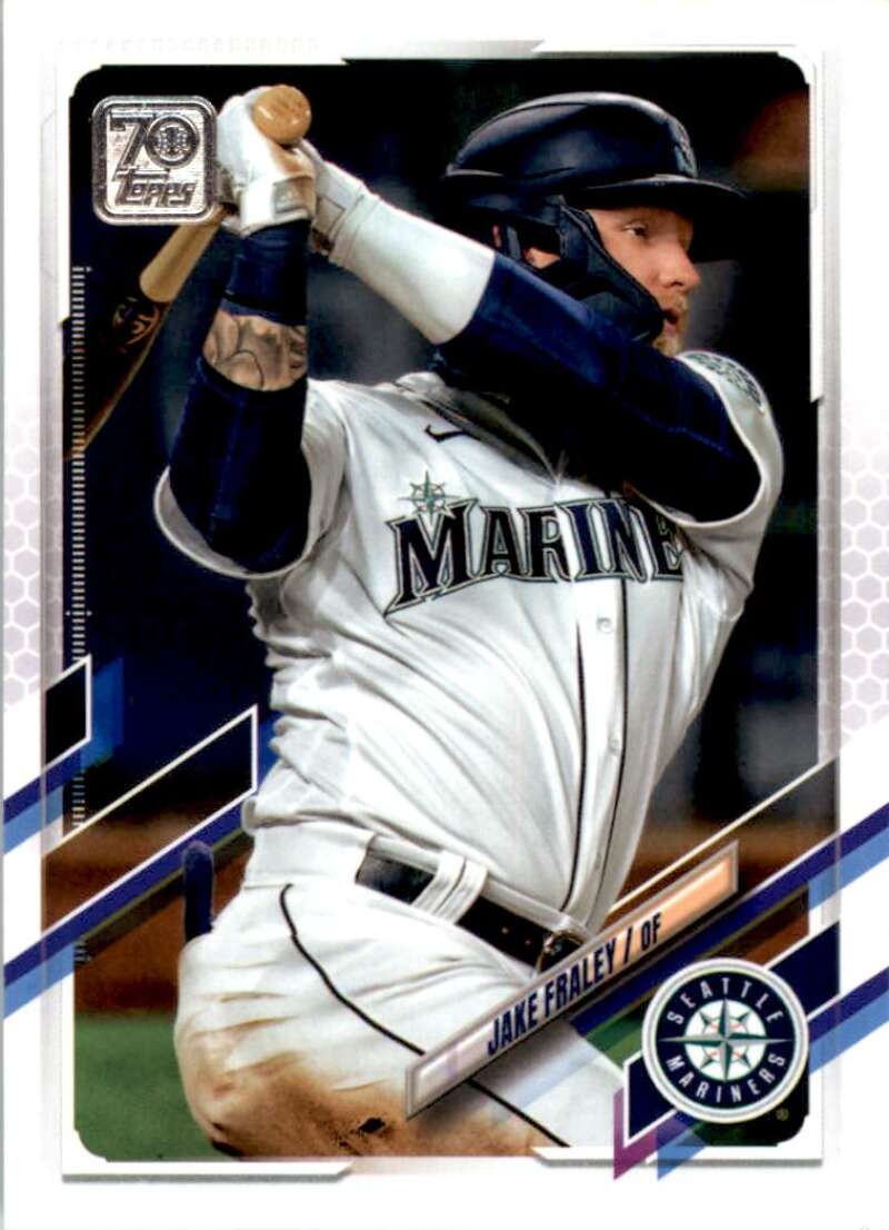 2021 Topps Baseball  #402 Jake Fraley  Seattle Mariners  Image 1