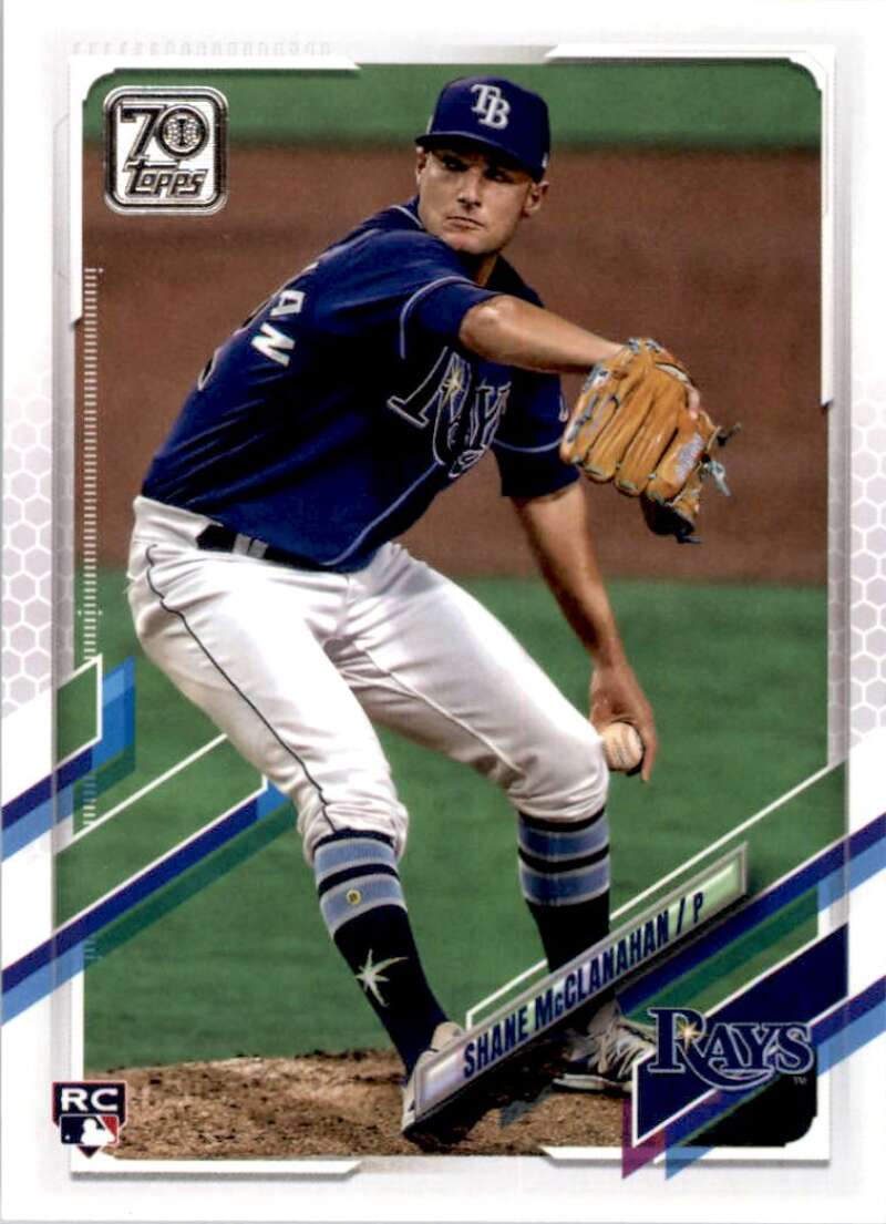 2021 Topps Baseball  #408 Shane McClanahan  RC Rookie Tampa Bay Rays  Image 1