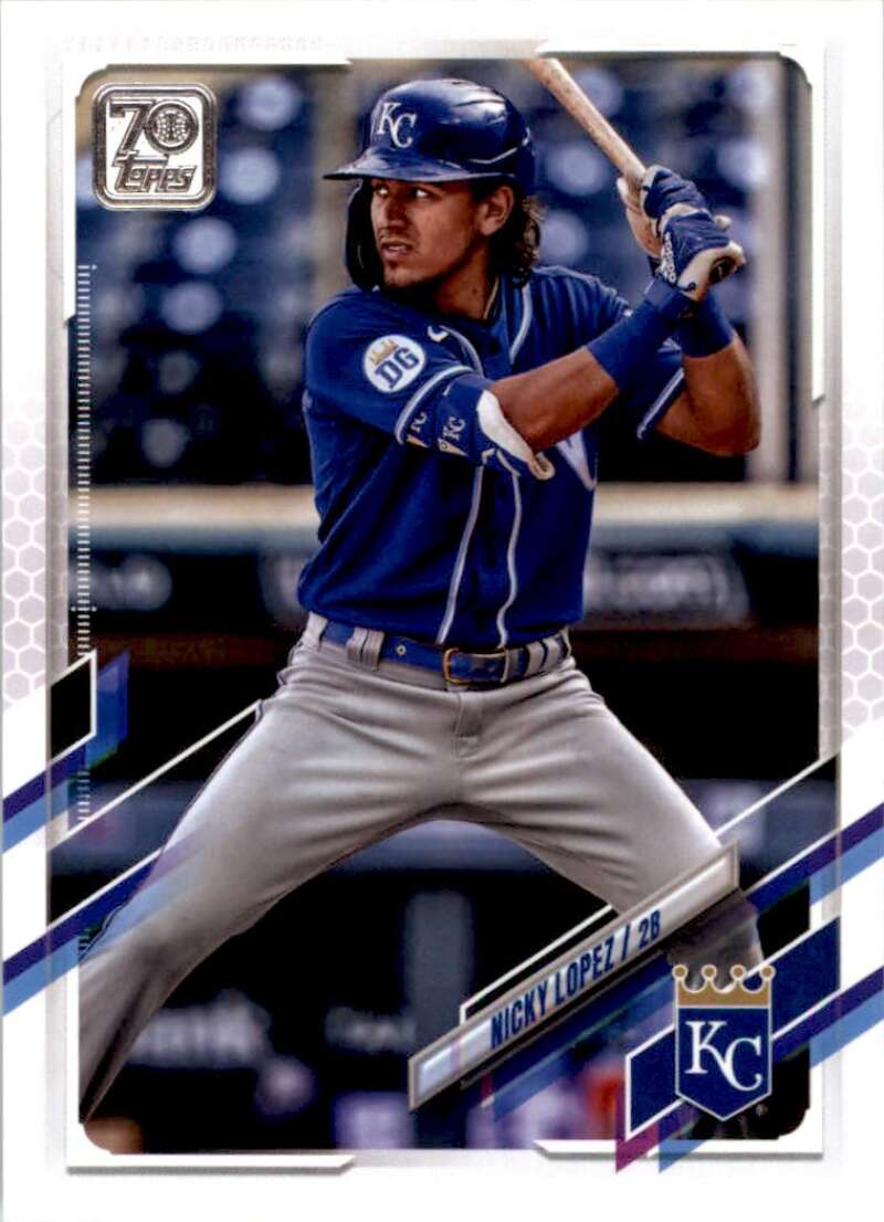 2021 Topps Baseball  #415 Nicky Lopez  Kansas City Royals  Image 1