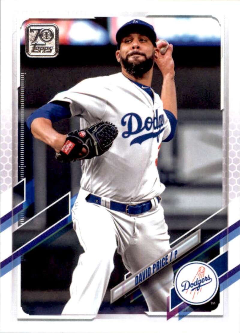 2021 Topps Baseball  #416 David Price  Los Angeles Dodgers  Image 1