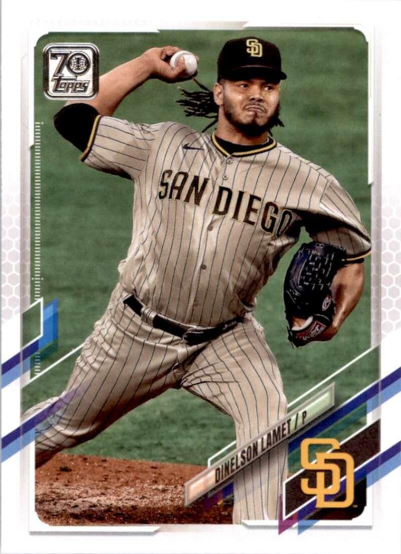 2021 Topps Baseball  #418 Dinelson Lamet  San Diego Padres  Image 1