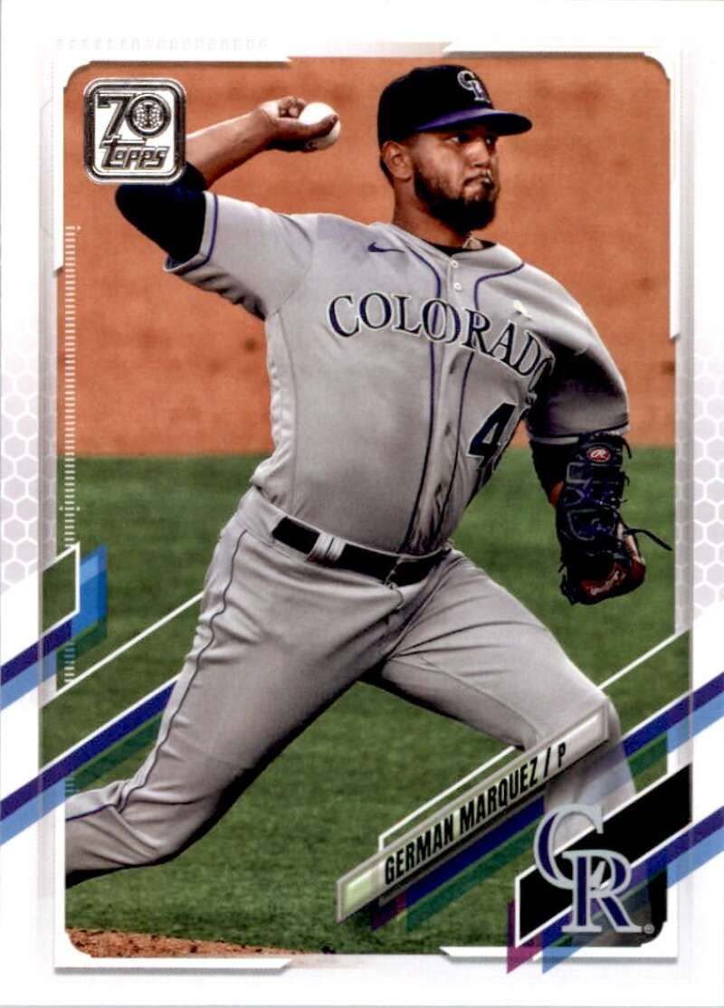 2021 Topps Baseball  #424 German Marquez  Colorado Rockies  Image 1