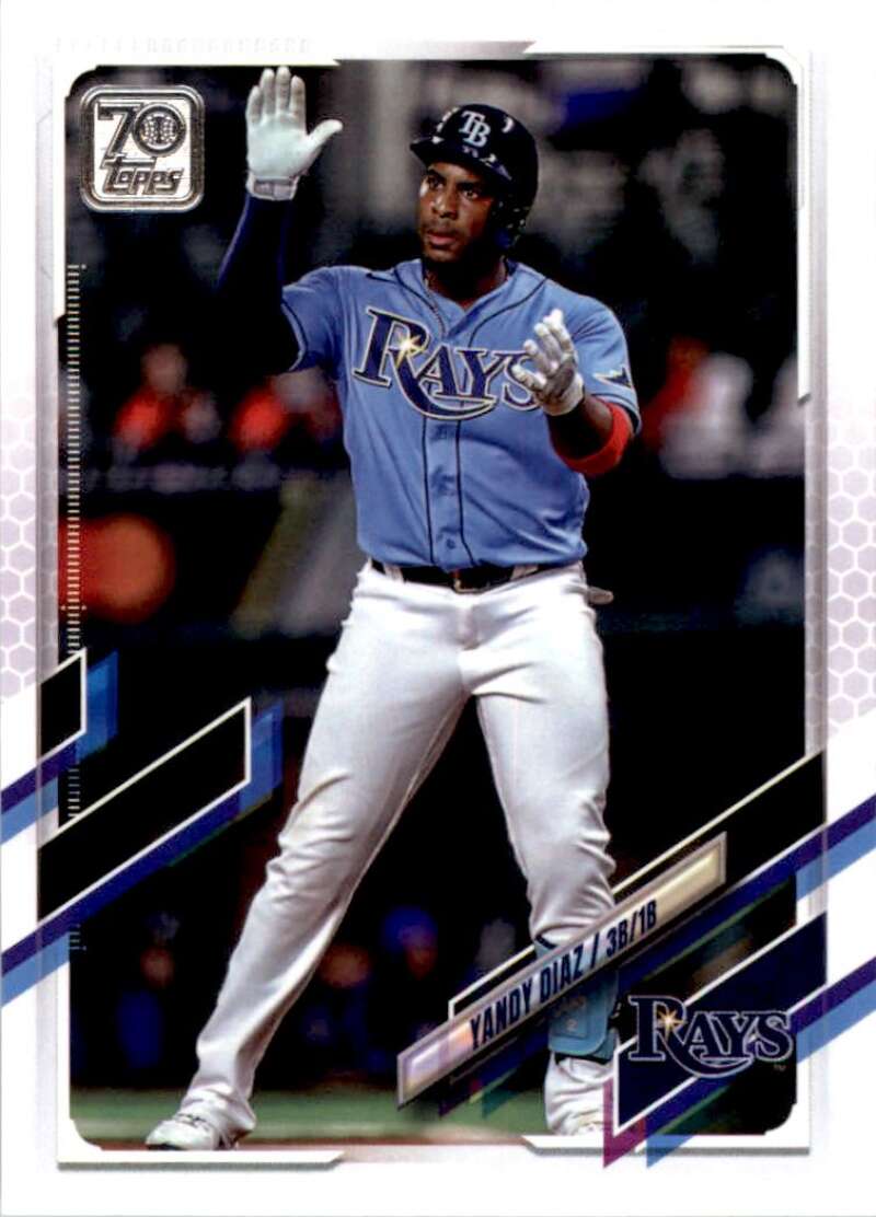 2021 Topps Baseball  #425 Yandy Diaz  Tampa Bay Rays  Image 1