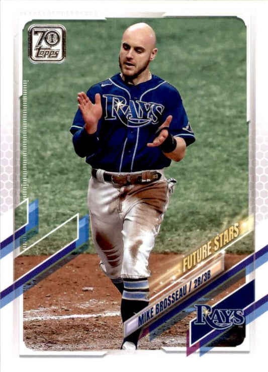 2021 Topps Baseball  #427 Mike Brosseau  Tampa Bay Rays  Image 1