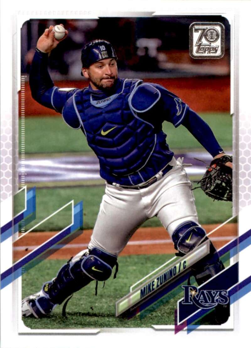 2021 Topps Baseball  #430 Mike Zunino  Tampa Bay Rays  Image 1