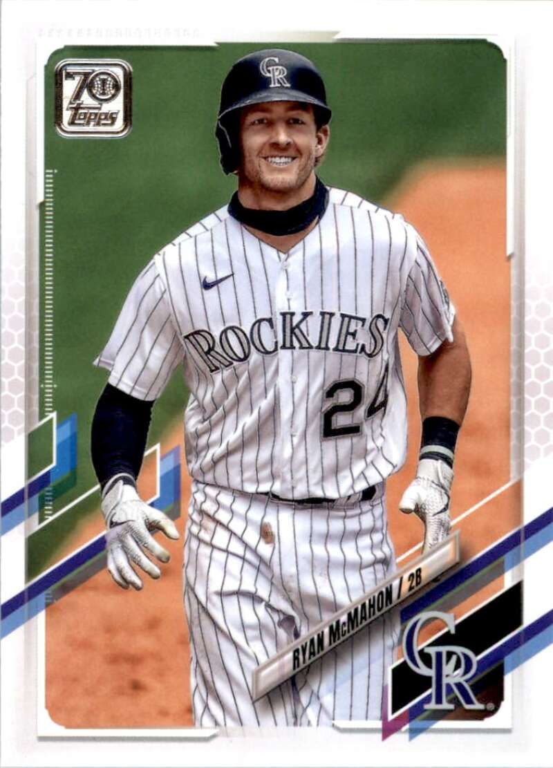 2021 Topps Baseball  #445 Ryan McMahon  Colorado Rockies  Image 1