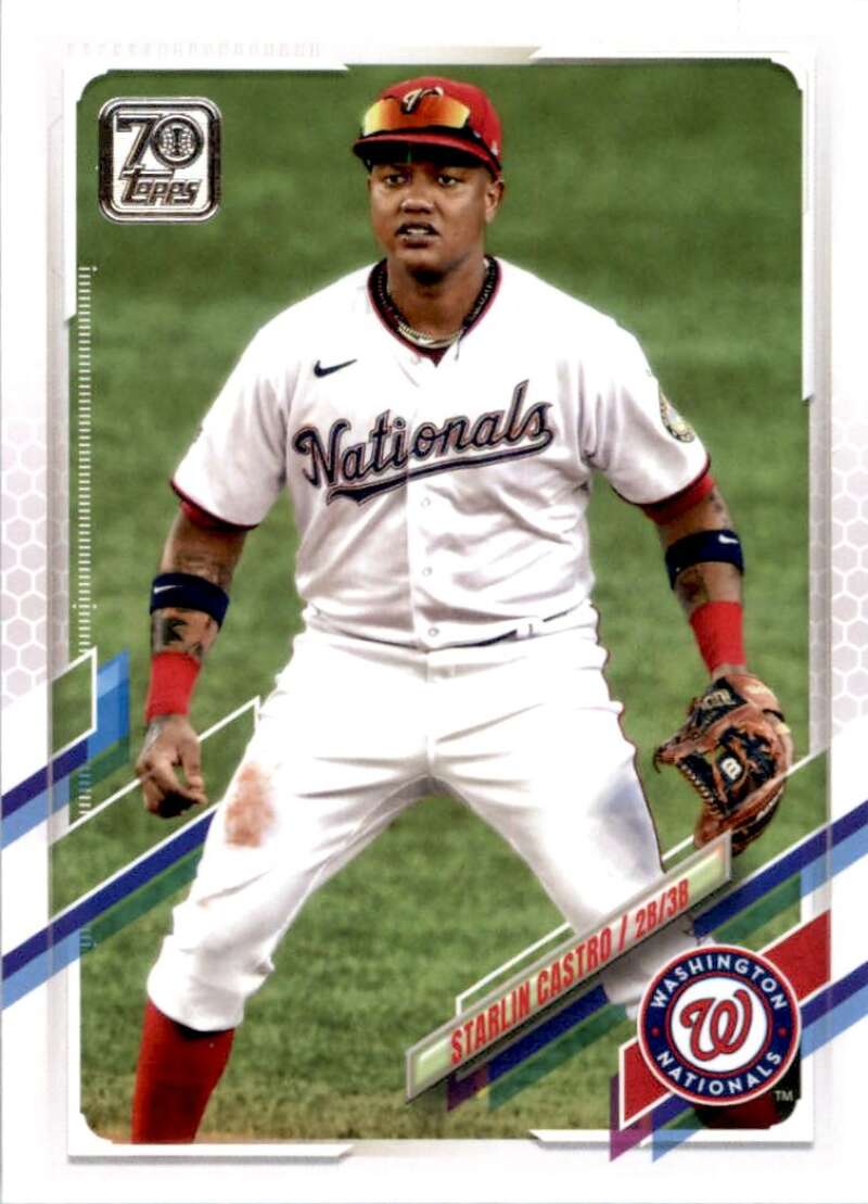 2021 Topps Baseball  #453 Starlin Castro  Washington Nationals  Image 1