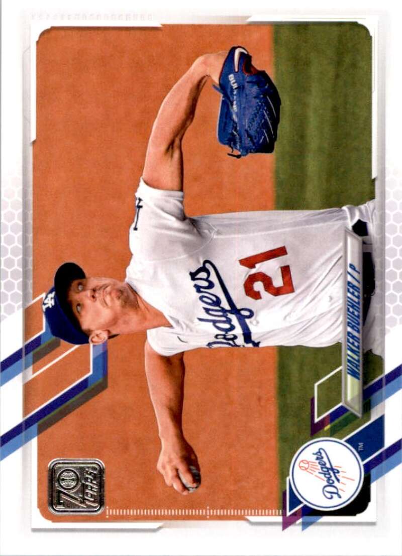 2021 Topps Baseball  #466 Walker Buehler  Los Angeles Dodgers  Image 1