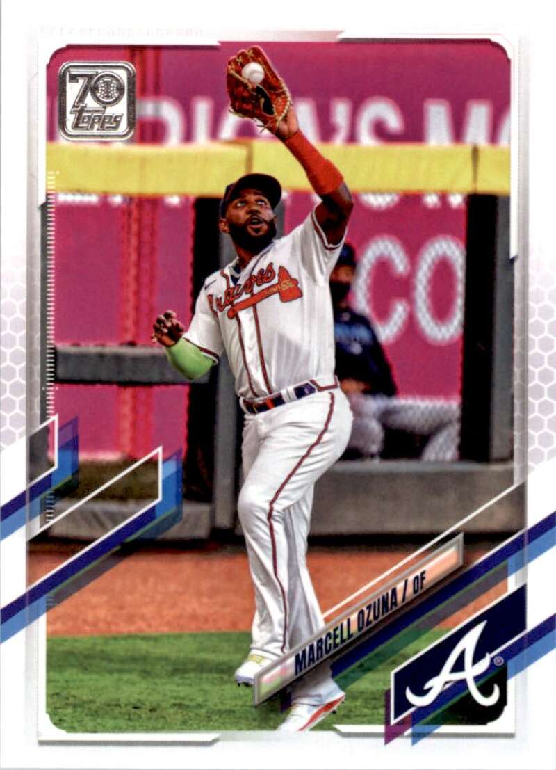 2021 Topps Baseball  #472 Marcell Ozuna  Atlanta Braves  Image 1