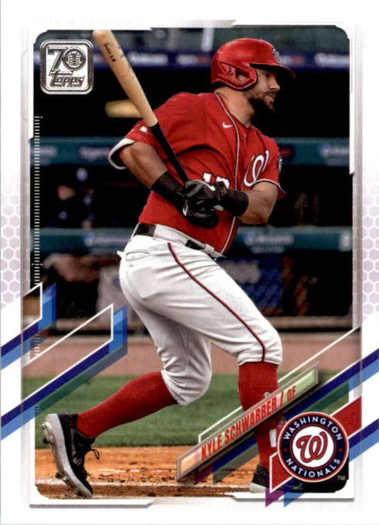 2021 Topps Baseball  #473 Kyle Schwarber  Washington Nationals  Image 1