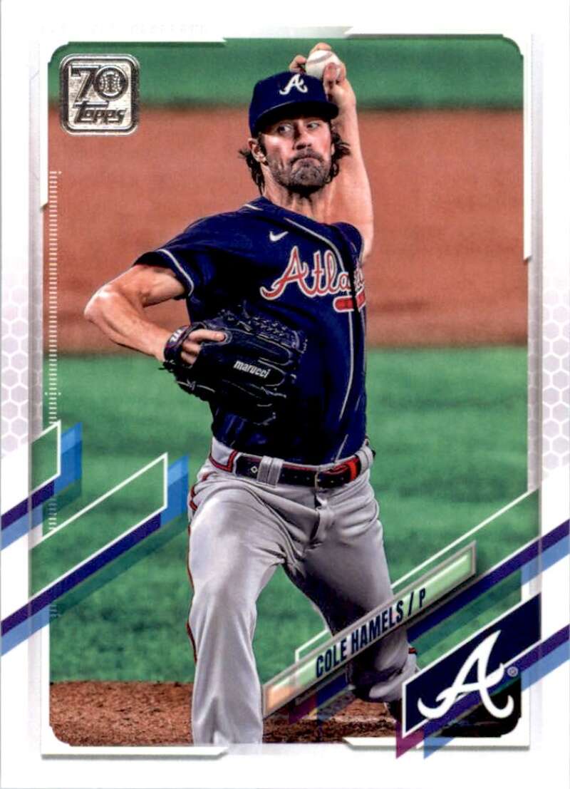 2021 Topps Baseball  #495 Cole Hamels  Atlanta Braves  Image 1