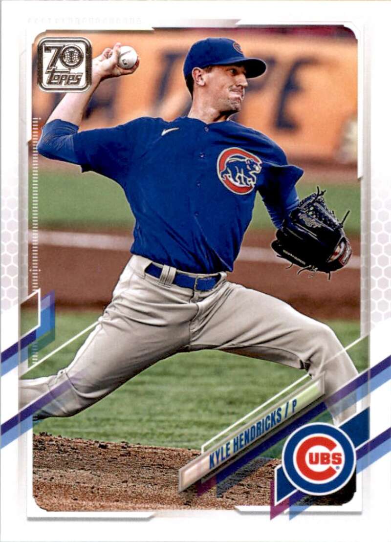 2021 Topps Baseball  #503 Kyle Hendricks  Chicago Cubs  Image 1