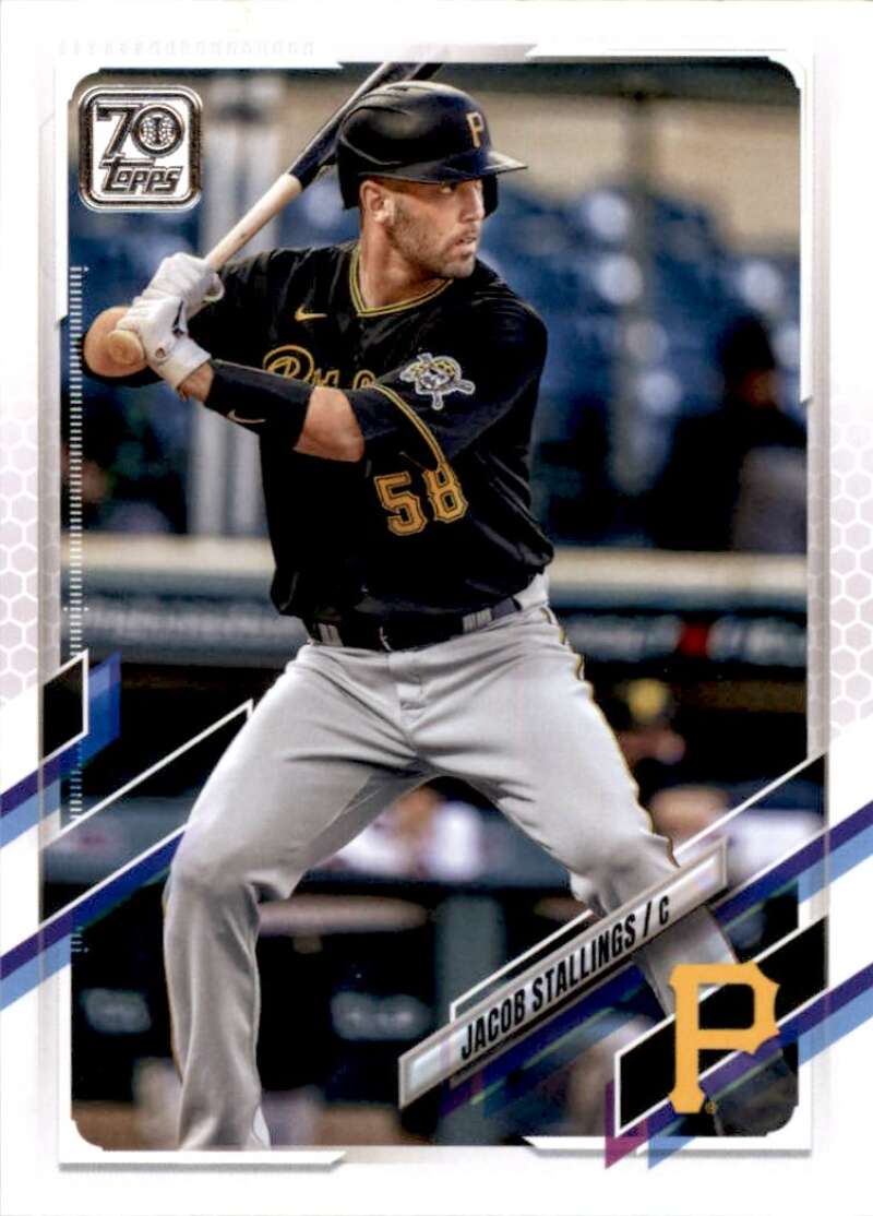 2021 Topps Baseball  #505 Jacob Stallings  Pittsburgh Pirates  Image 1