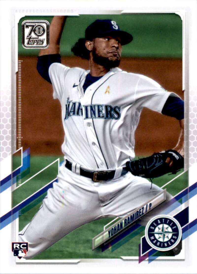 2021 Topps Baseball  #519 Yohan Ramirez  RC Rookie Seattle Mariners  Image 1