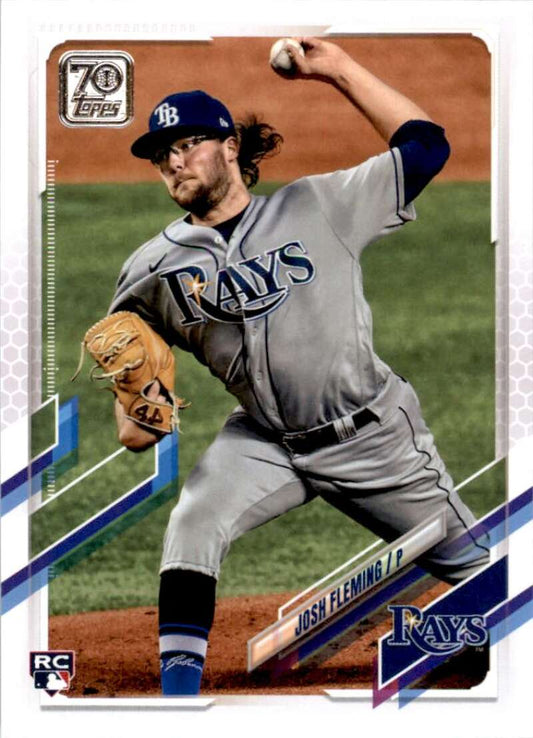 2021 Topps Baseball  #526 Josh Fleming  RC Rookie Tampa Bay Rays  Image 1