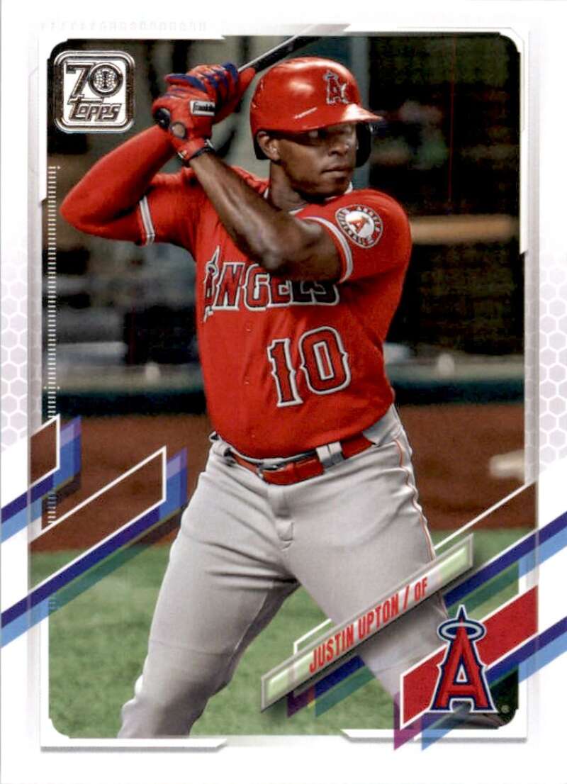 2021 Topps Baseball  #527 Justin Upton  Los Angeles Angels  Image 1