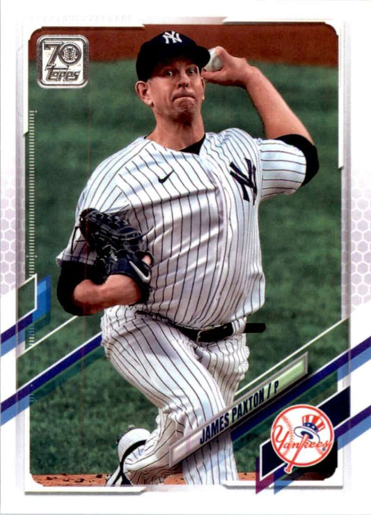 2021 Topps Baseball  #542 James Paxton  New York Yankees  Image 1