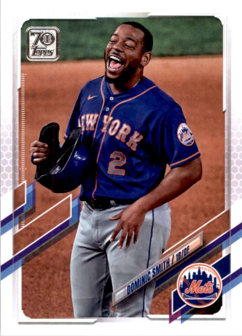 2021 Topps Baseball  #546 Dominic Smith  New York Mets  Image 1