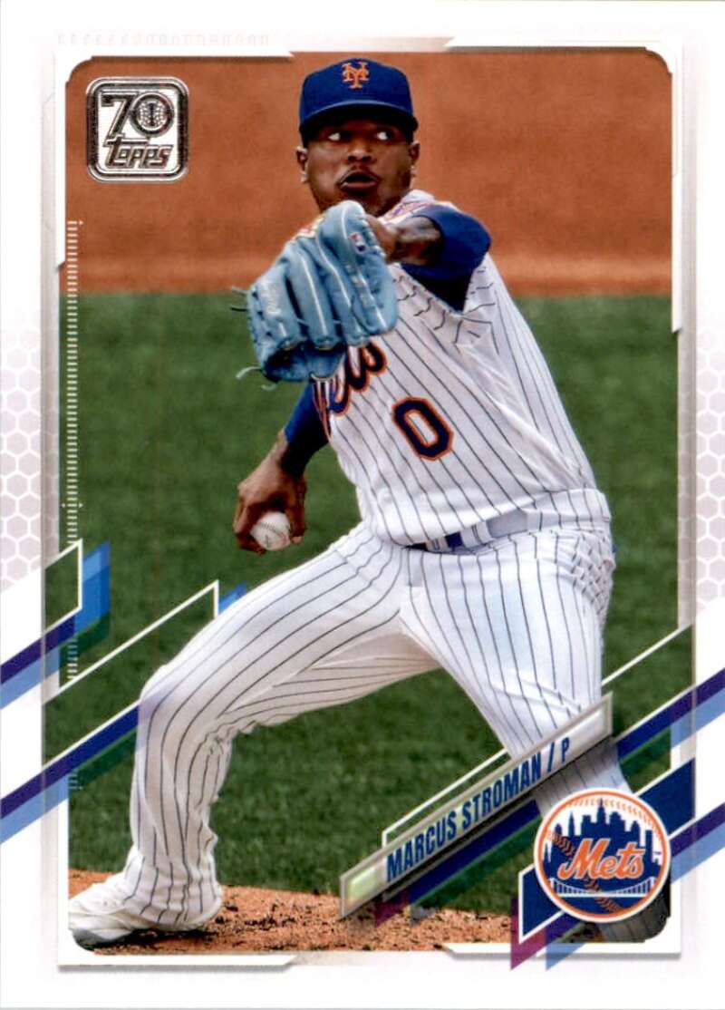 2021 Topps Baseball  #549 Marcus Stroman  New York Mets  Image 1