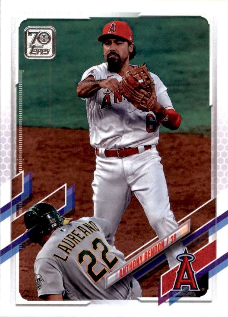 2021 Topps Baseball  #550 Anthony Rendon  Los Angeles Angels  Image 1