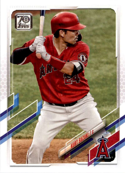 2021 Topps Baseball  #571 Kurt Suzuki  Los Angeles Angels  Image 1