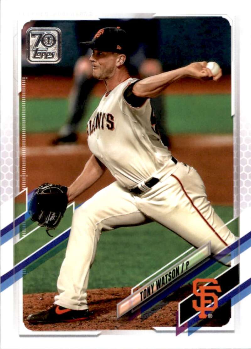 2021 Topps Baseball  #589 Tony Watson  San Francisco Giants  Image 1