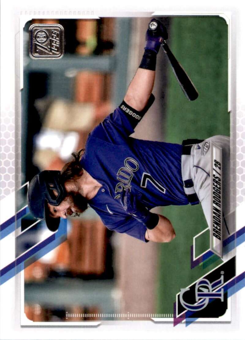 2021 Topps Baseball  #591 Brendan Rodgers  Colorado Rockies  Image 1